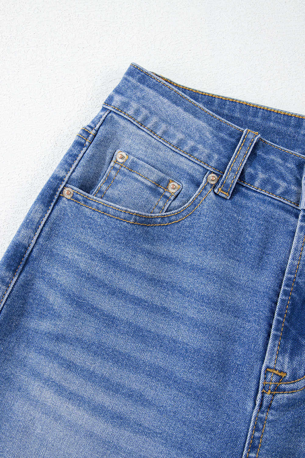 Real Teal Raw Hem Unique Cuffs Straight High Rise Loose Jeans - loveforevers