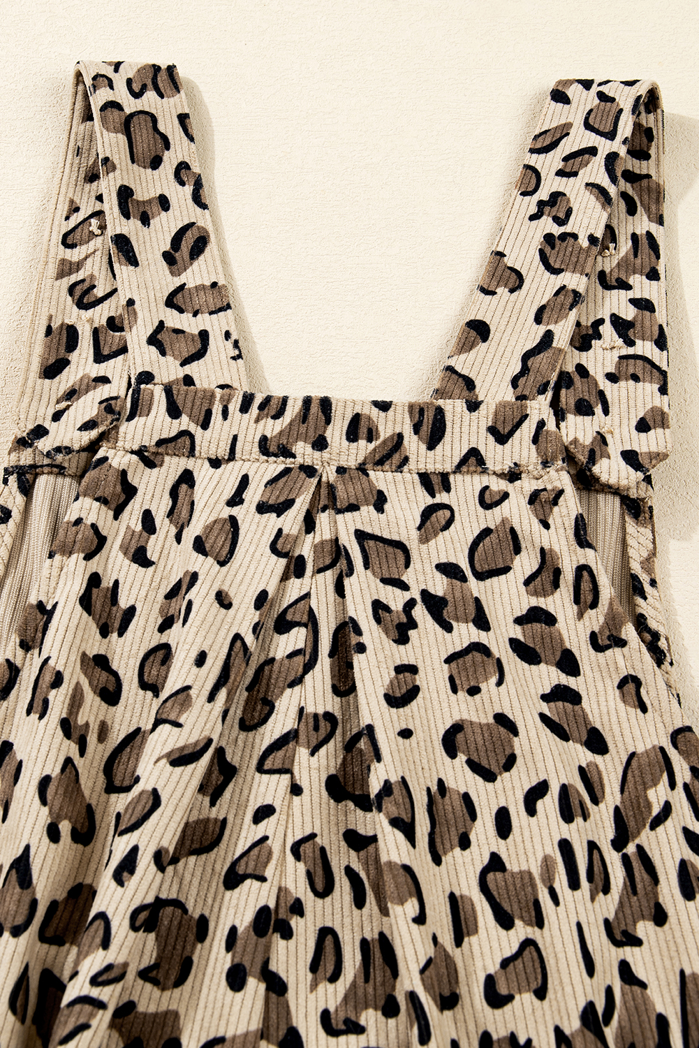Brown Leopard Bib Wide Leg Jumpsuit - loveforevers