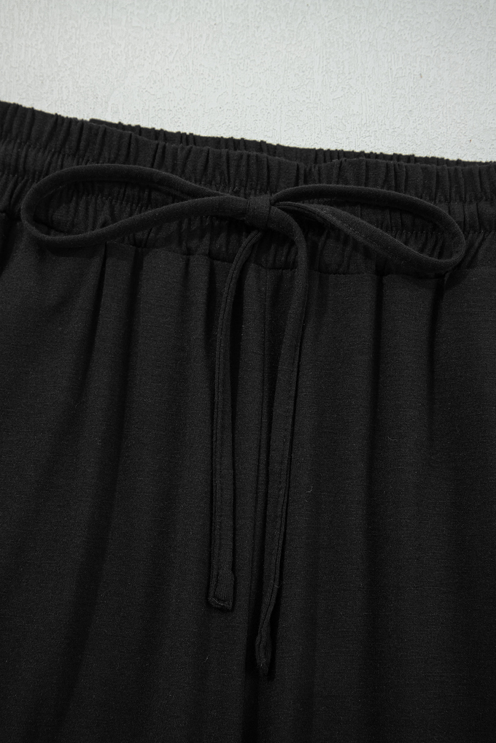 Black Contrast Trim Hooded Lounge Cardigan and Pants Set - loveforevers