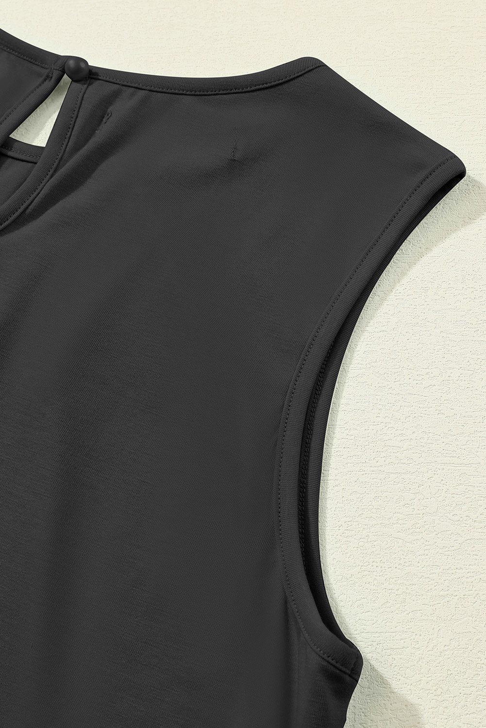 Gray Pleated Round Neck Sleeveless Top - loveforevers