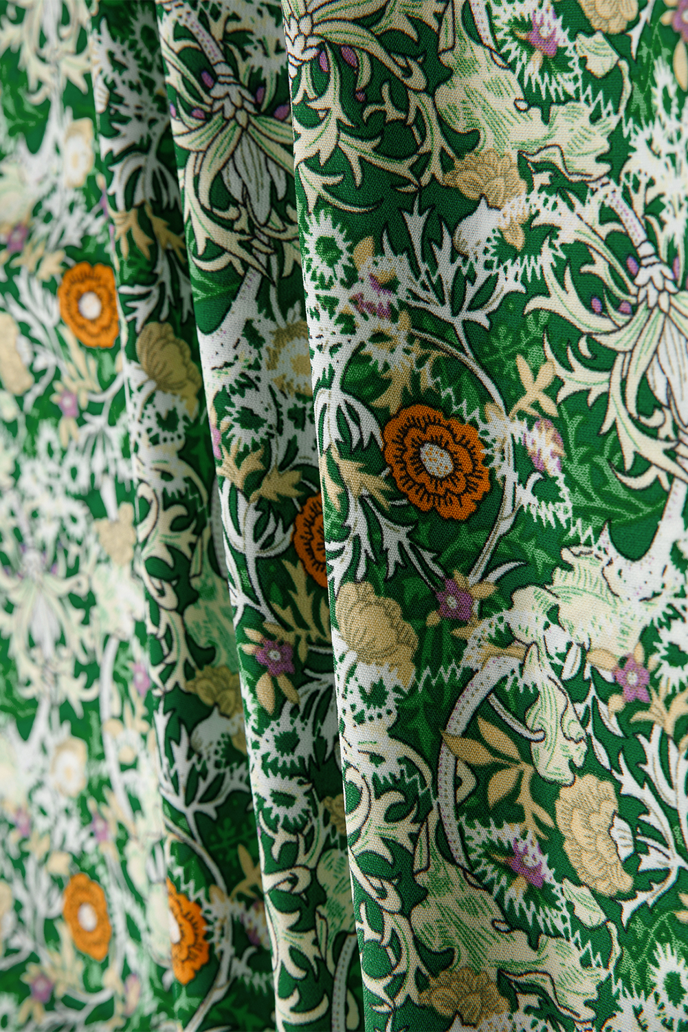 Green Flower Print Flutter Sleeve V Neck Sashed Ruffled Mini Dress - loveforevers