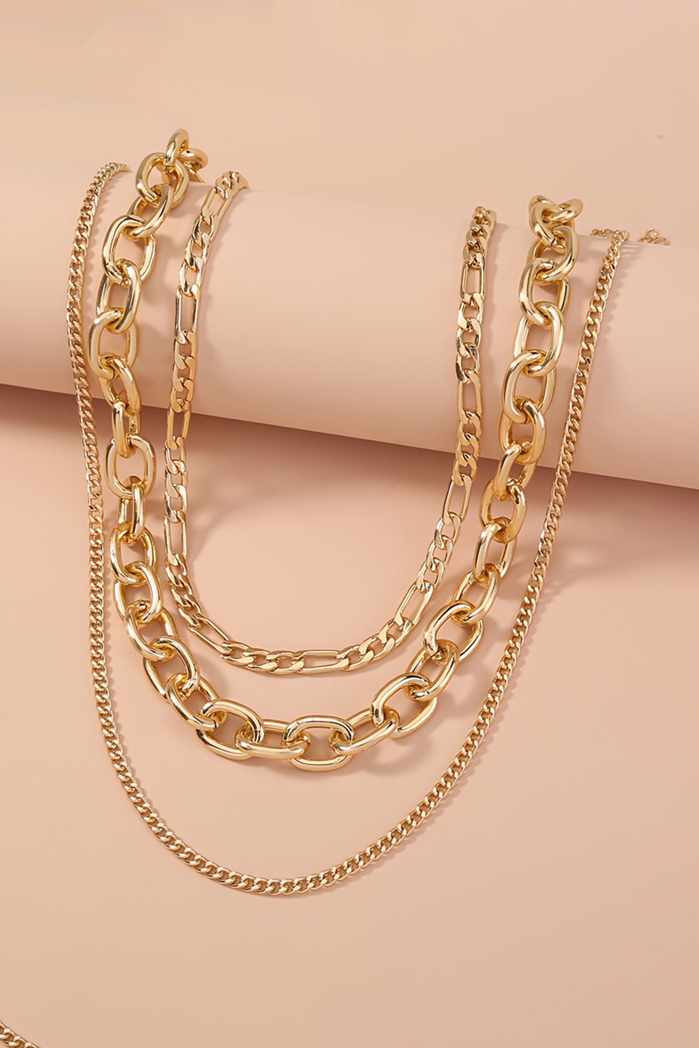 Gold Plated Chain 3pcs Necklace Set - loveforevers