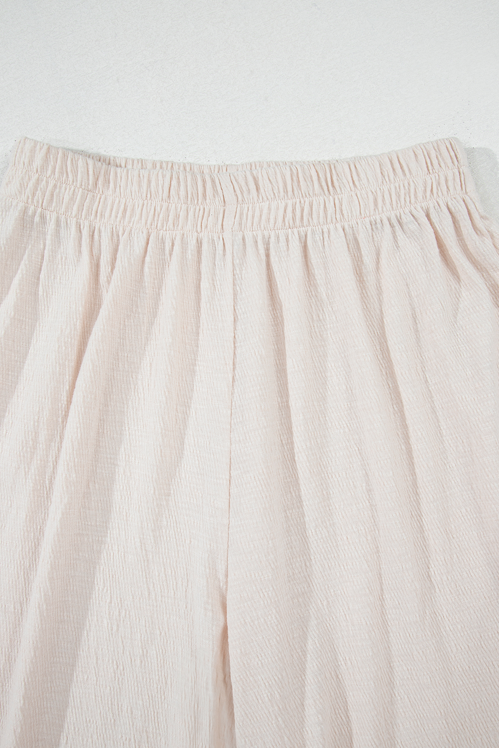 Apricot Buttoned V Neck Tank Top and Wide Leg Pants Casual Outfit - loveforevers