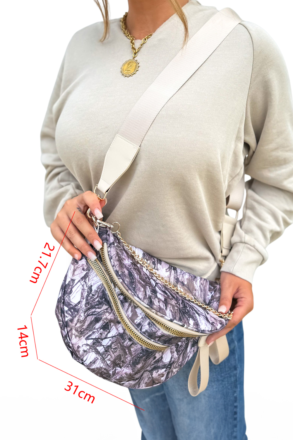 Beige Camo Print Baggy Drawstring Jogger Sweatpants - loveforevers