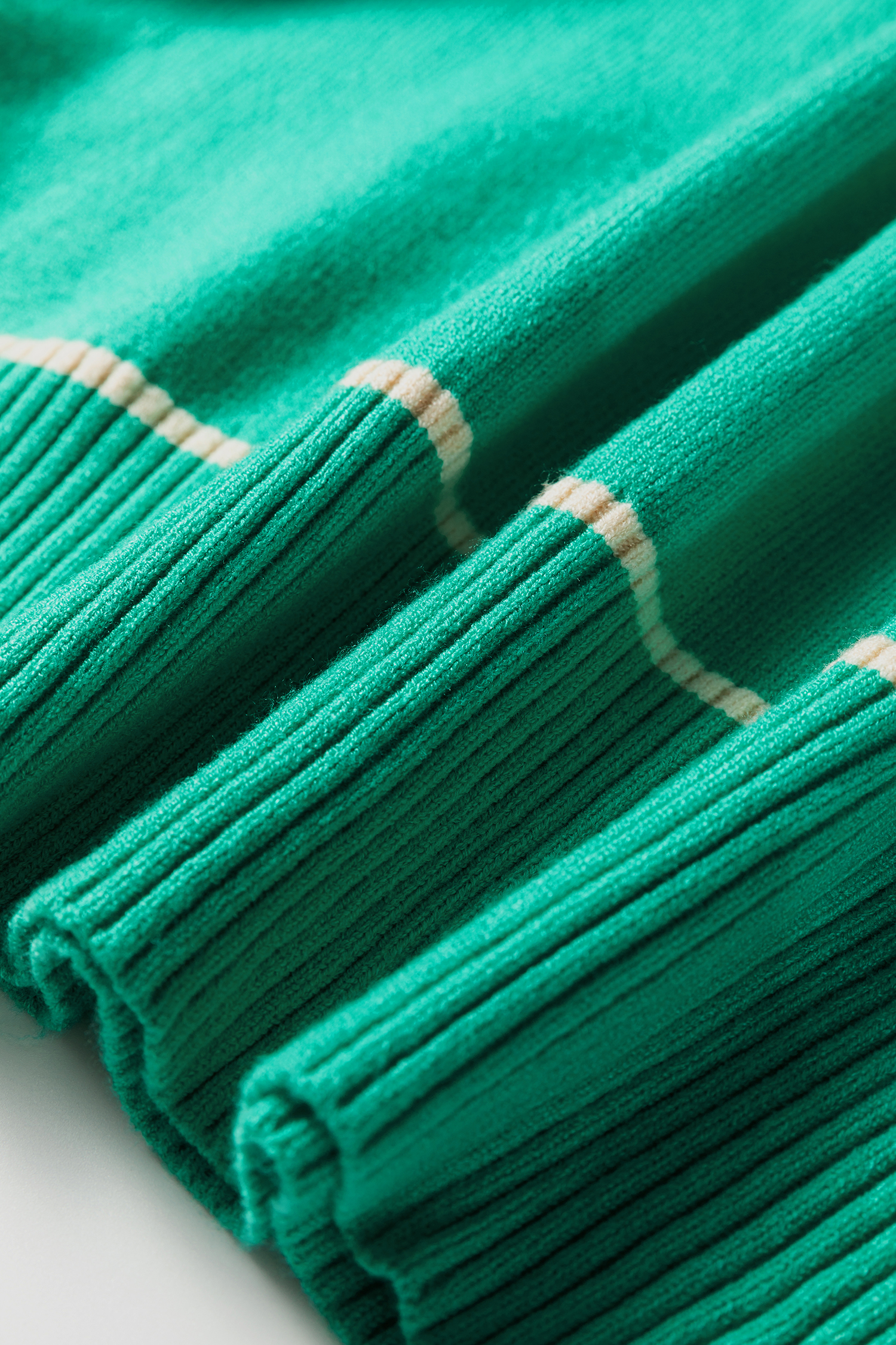 Sea Green Contrast Detail Drop Shoulder Baggy Sweater - loveforevers
