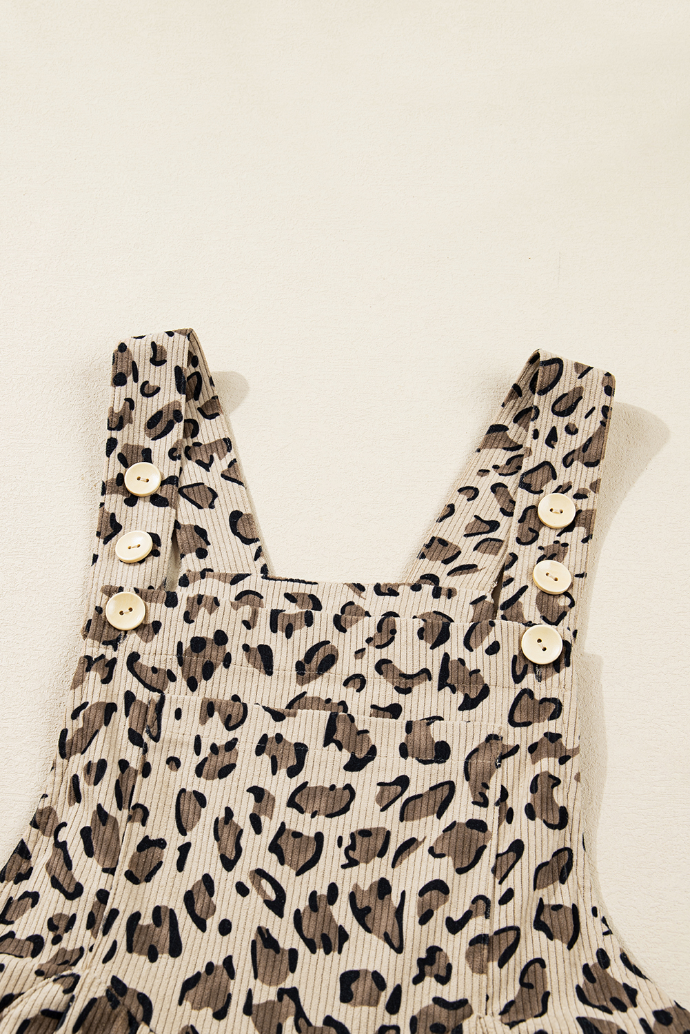 Brown Leopard Bib Wide Leg Jumpsuit - loveforevers