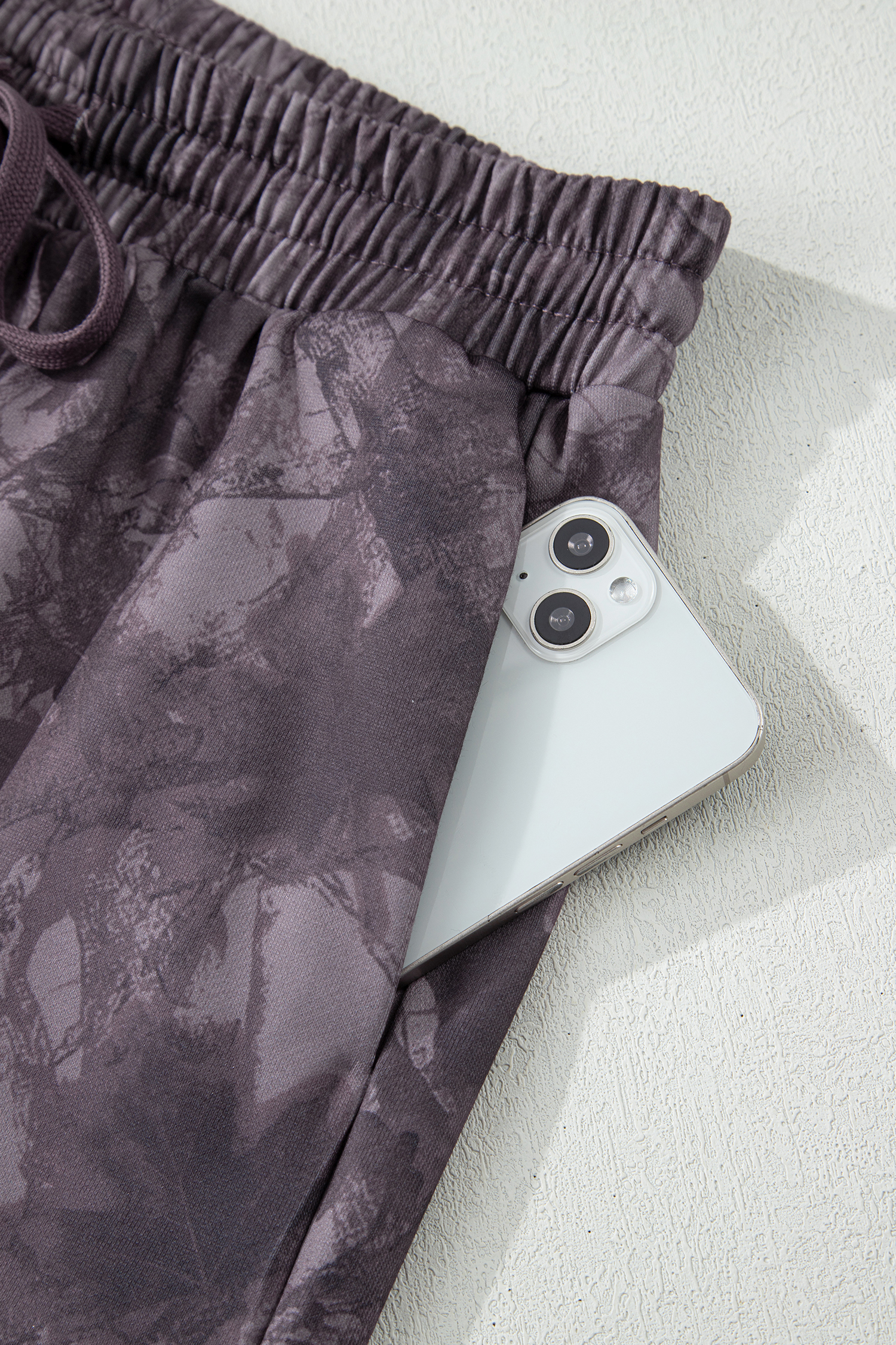 Beige Camo Print Baggy Drawstring Jogger Sweatpants - loveforevers