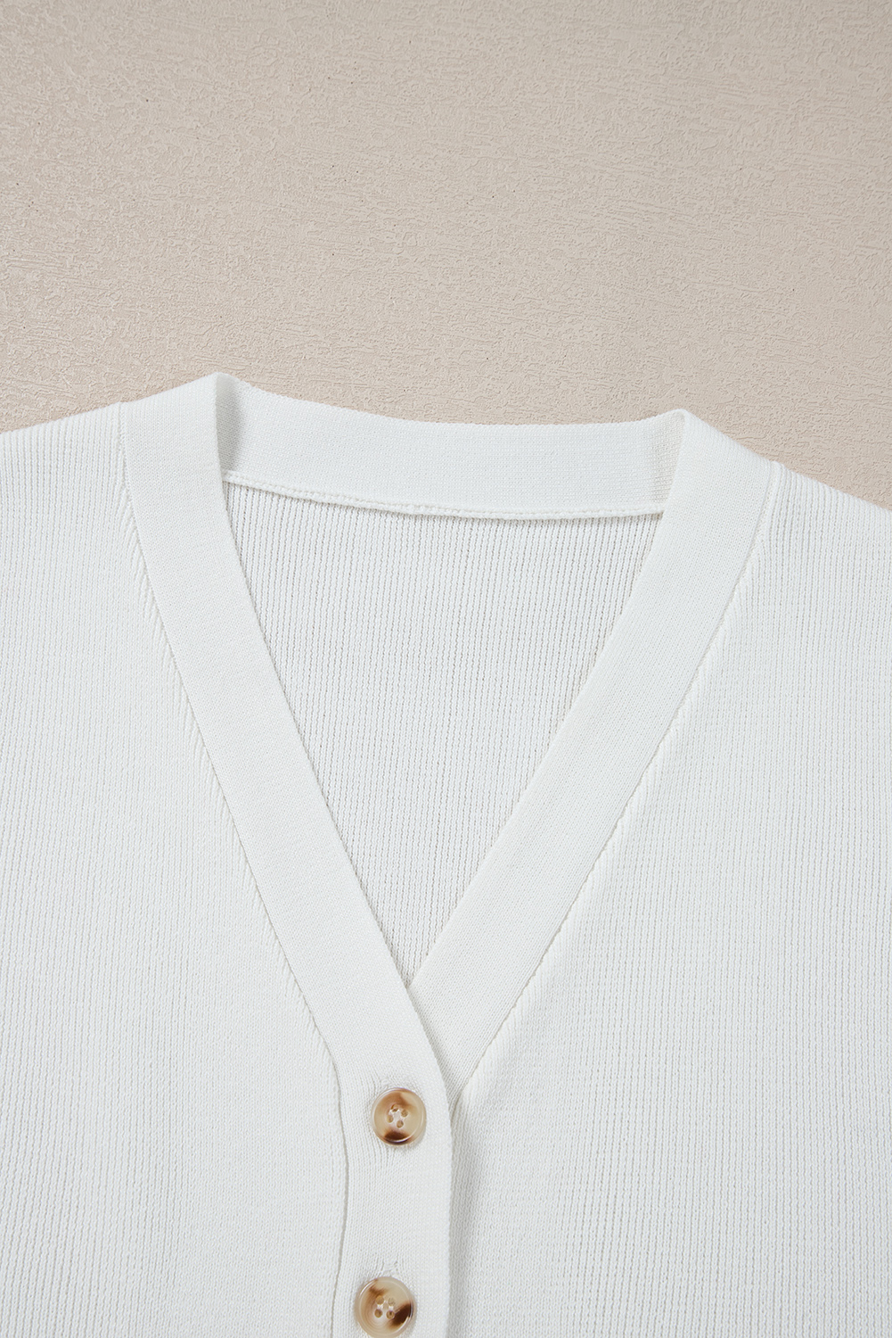 White V Neck Buttoned Sweater Vest - loveforevers