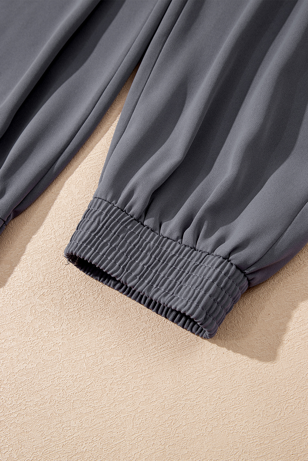 Black Drawstring Elastic Waistband Pocketed Cropped Jogger Pants - loveforevers