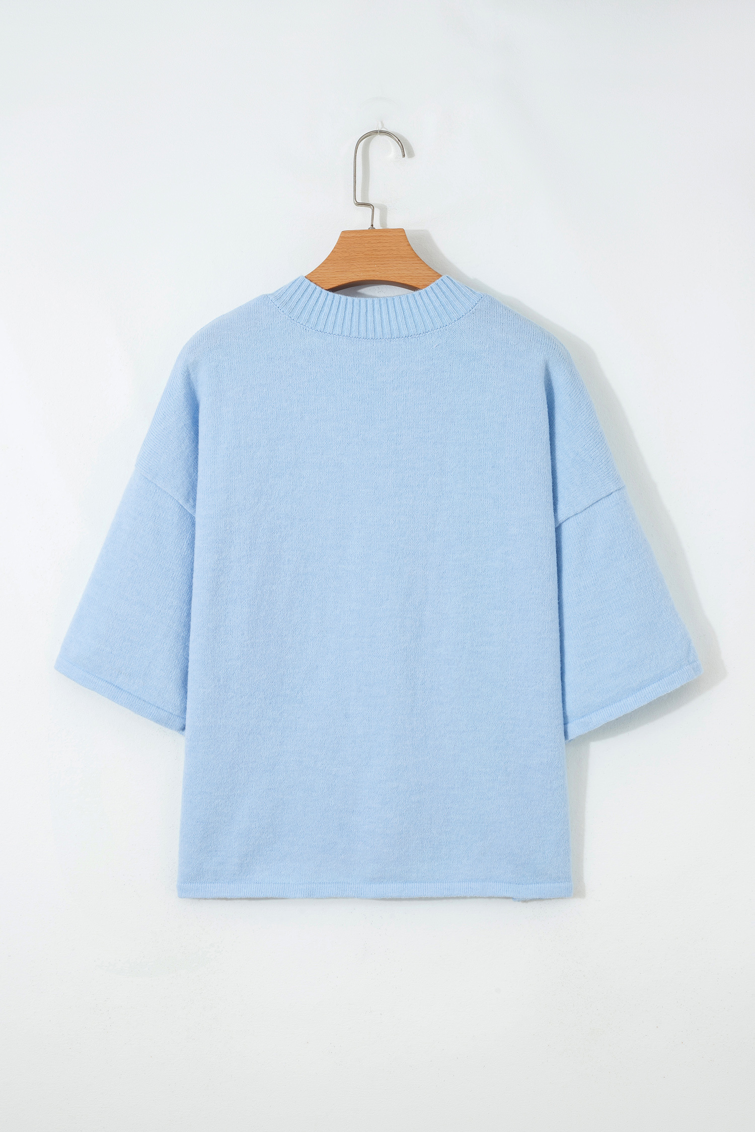 Lavendula 3/4 Sleeve Boxy Knit Button Down Sweater Cardigan - loveforevers