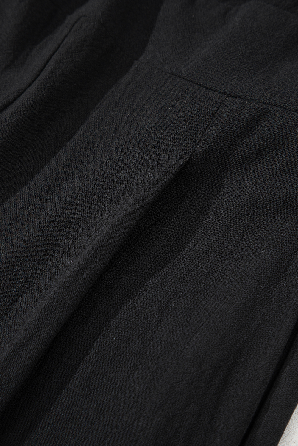 Black Front Cut Out Smocked Back Sleeveless Wide Leg Jumpsuit - loveforevers