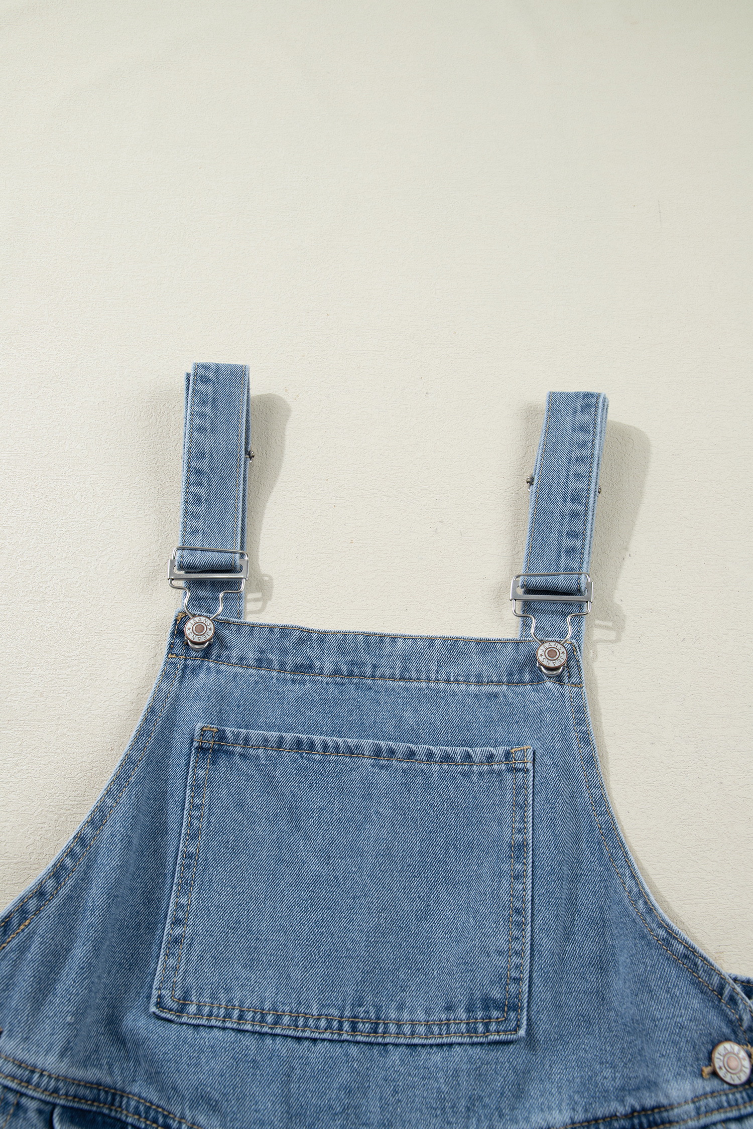 Dusk Blue Pleated Wide Leg Retro Pocketed Denim Jumpsuit - loveforevers