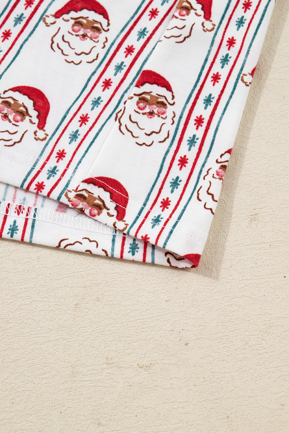 White Santa & Stripes Ruffle PJ Set - loveforevers