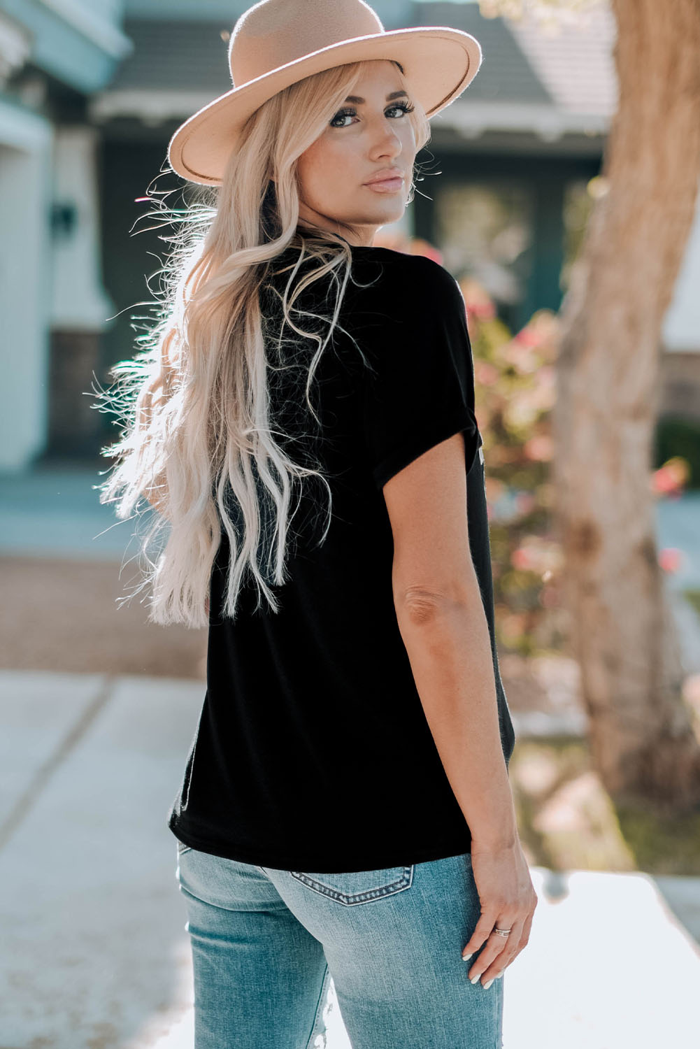 White MAMA Leopard Embroidered Crew Neck Graphic Tee - loveforevers
