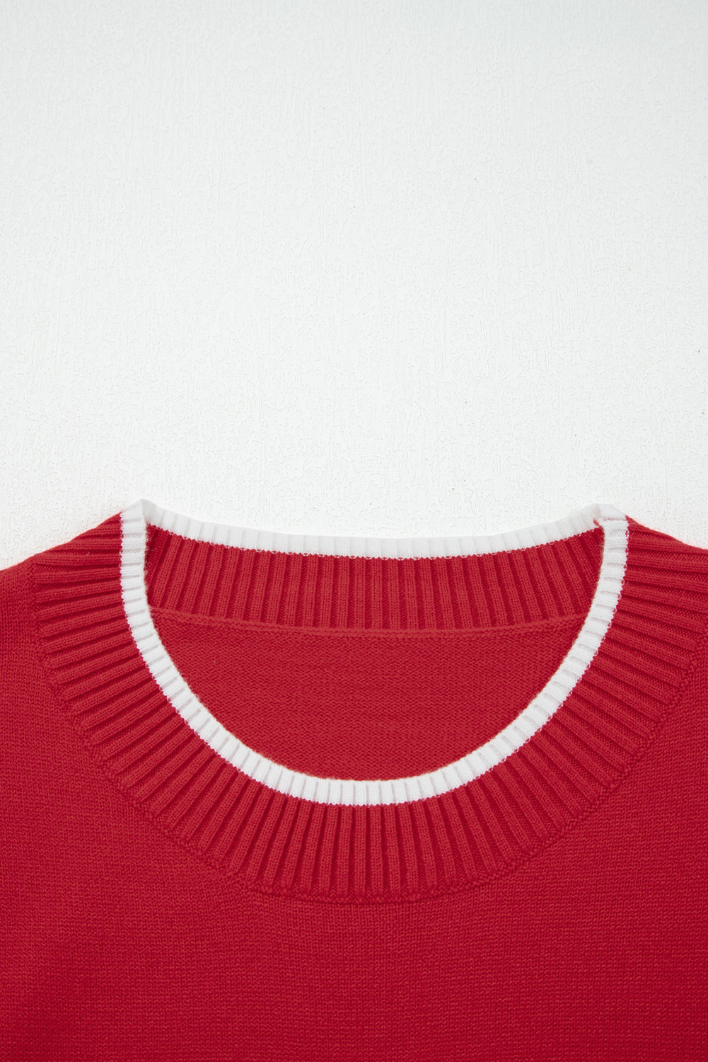 Black Contrast Trim Big Bow Accent Holiday Cropped Sweater - loveforevers