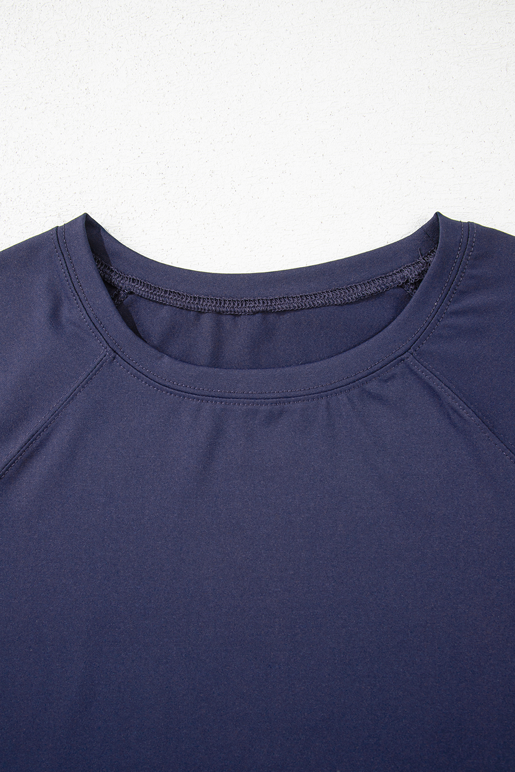 Navy Blue Raw Hem Loose Tee and Wide Leg Pants Set - loveforevers