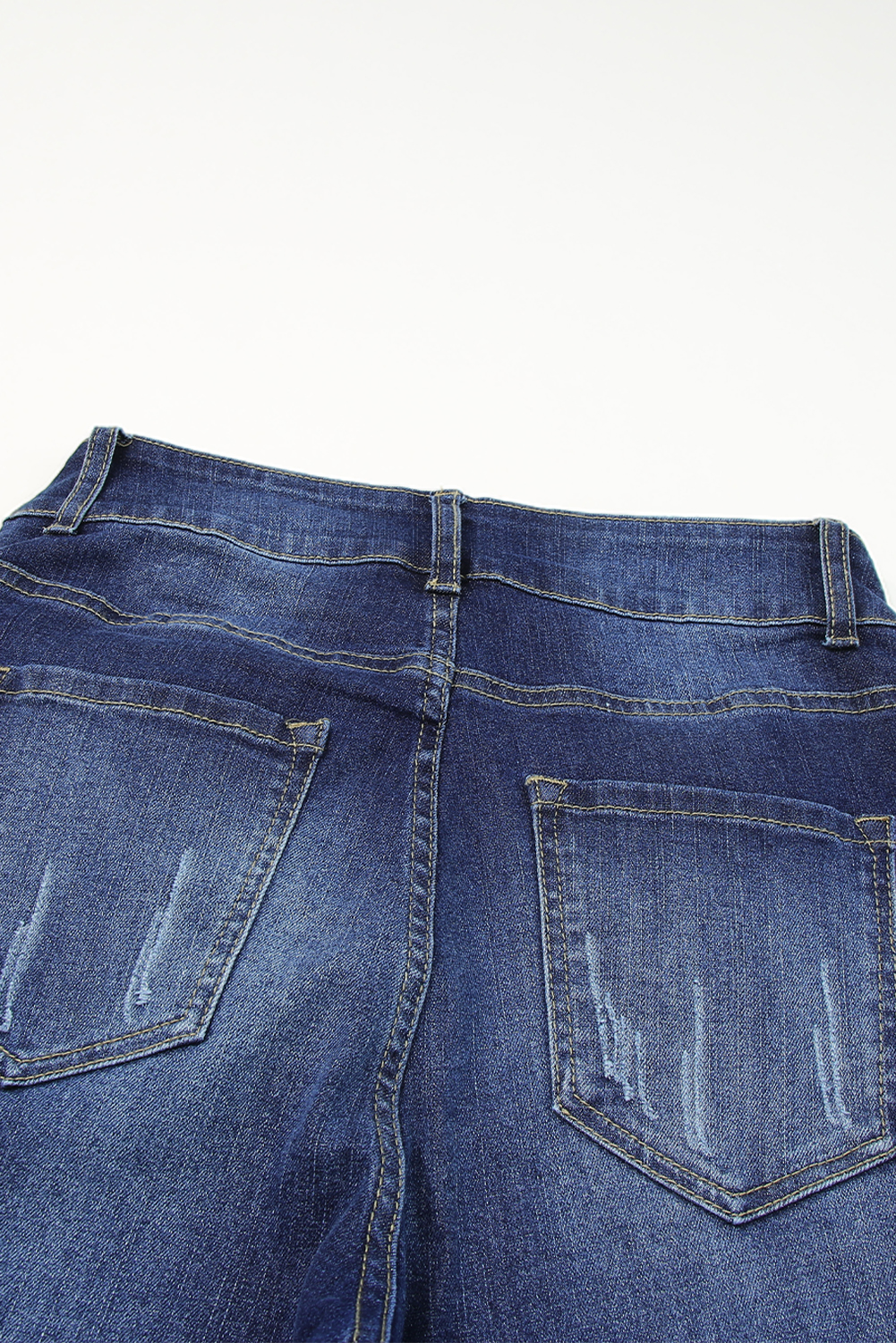 High Waist Distressed Straight Leg Jeans - loveforevers