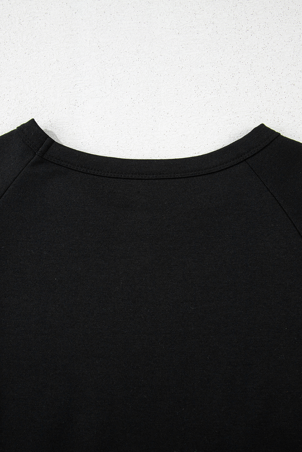 Black Striped Patch Front Casual Tee - loveforevers