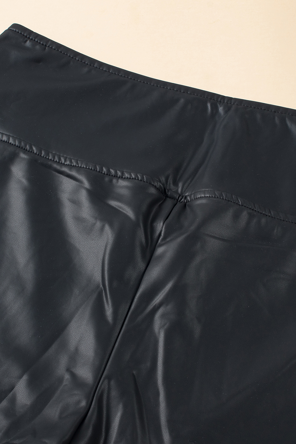 Black Faux Leather Skinny Leggings - loveforevers