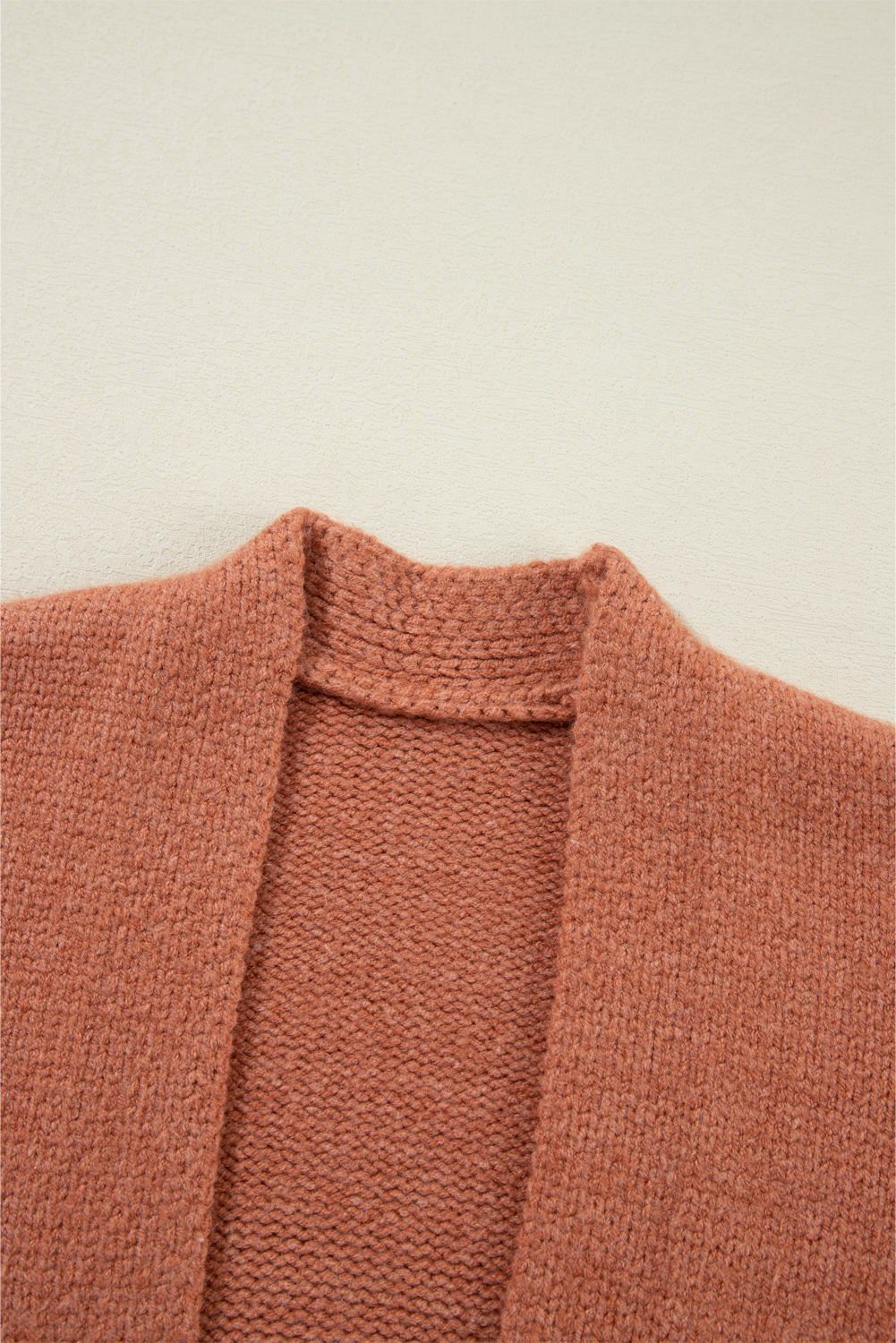 Light French Beige Drop Shoulder Open Front Cropped Cardigan - loveforevers