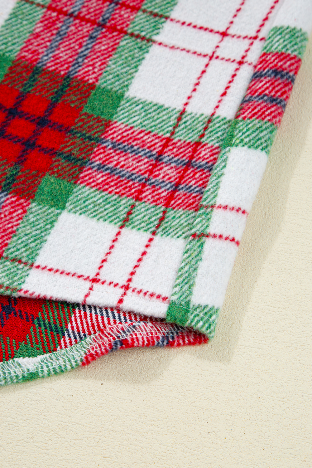 Red Christmas Plaid Casual Flannel Shacket - loveforevers