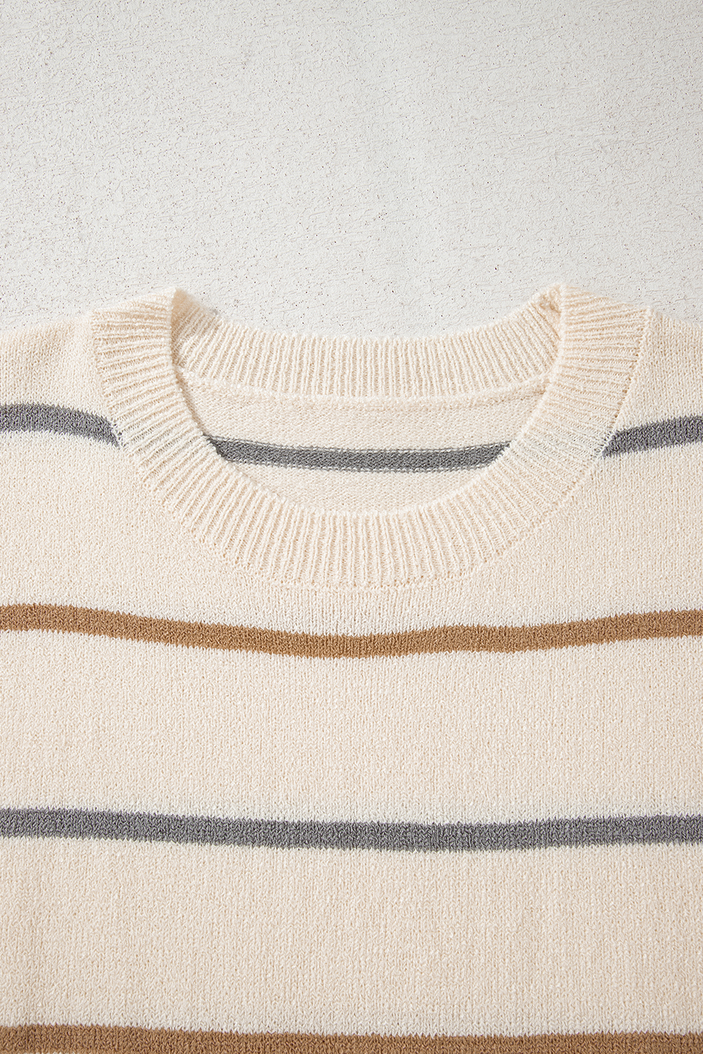 Multicolour Striped Buttoned Front V Neck Drop Shoulder Cardigan Sweater - loveforevers