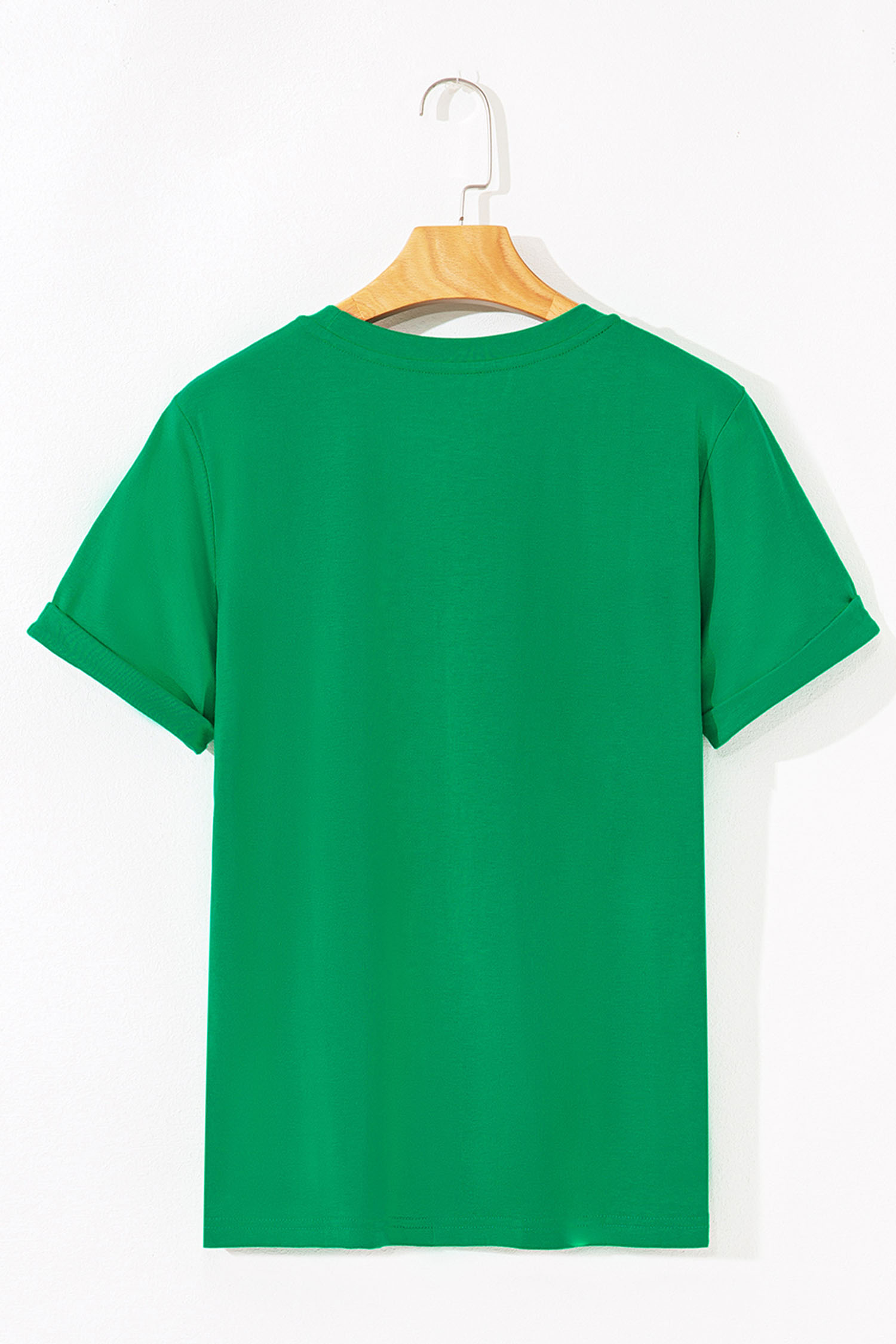 Bright Green St Patricks Day Clover Printed Casual T Shirt - loveforevers