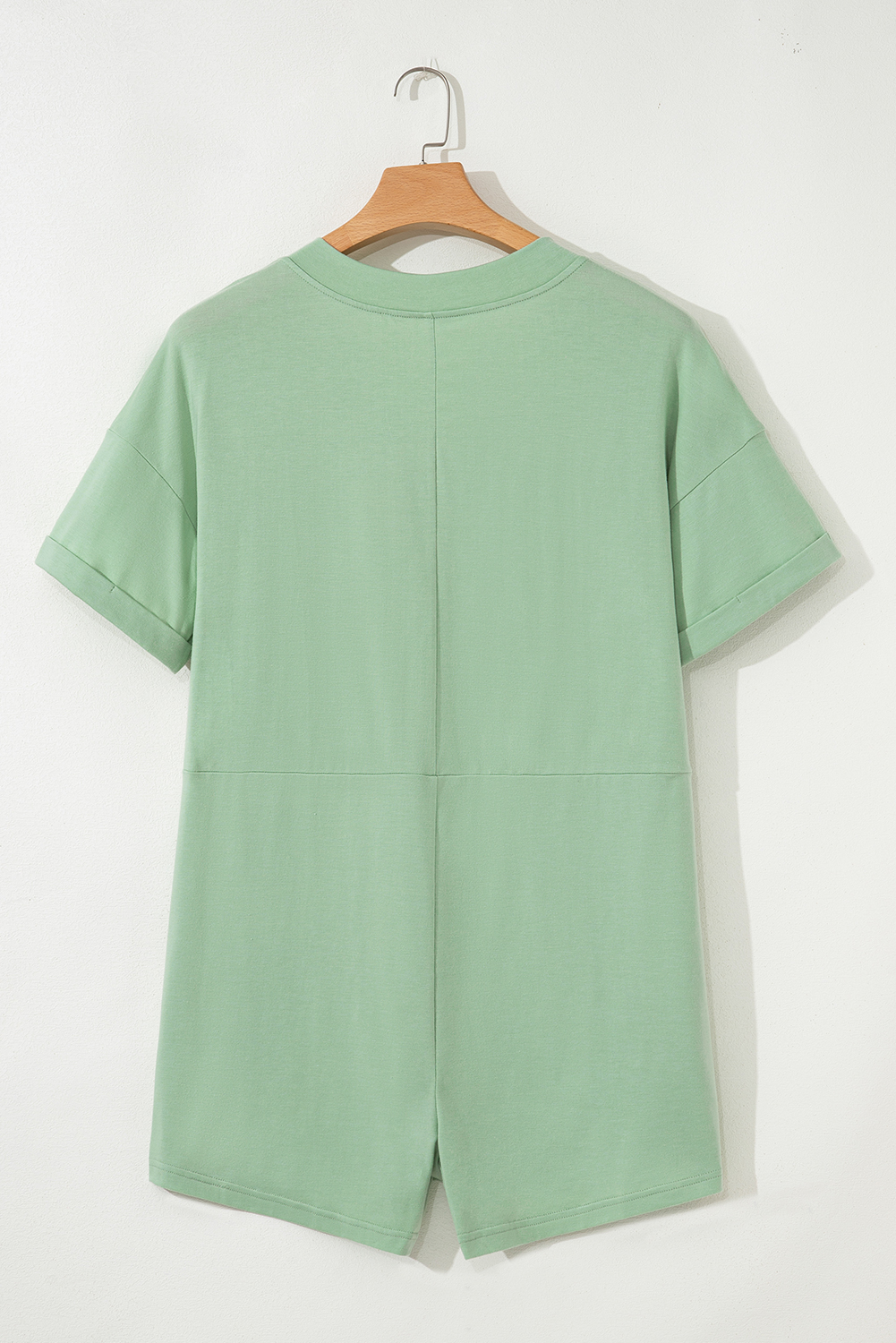 Bonbon Loose Half Sleeve V Neck Knit Romper - loveforevers