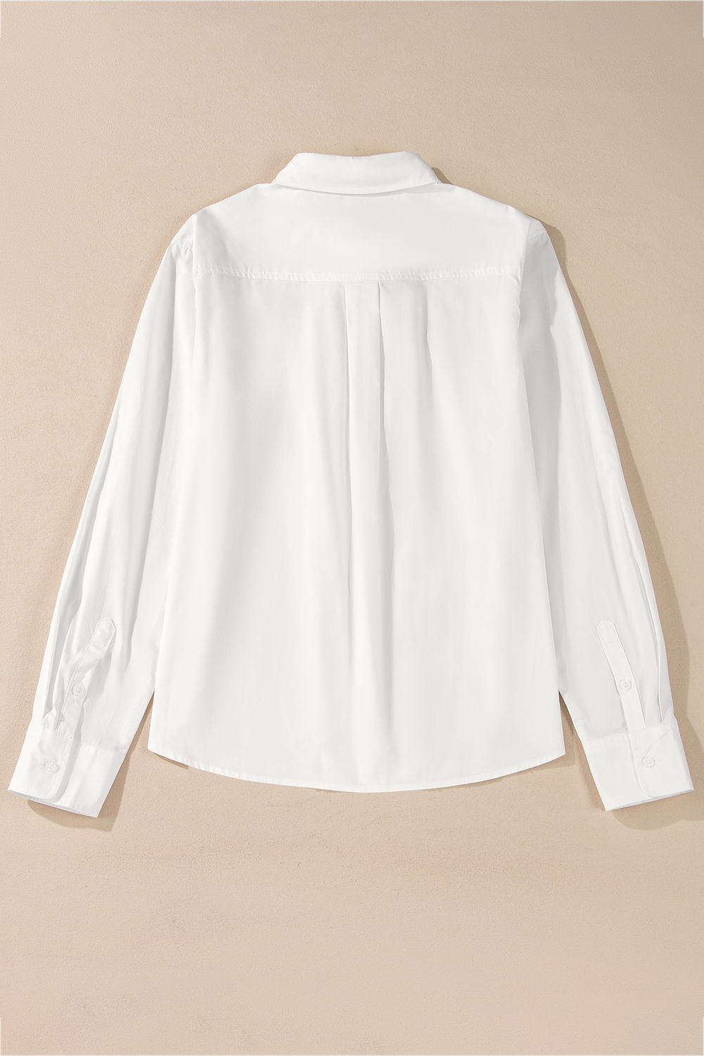 White Lace Crochet Trim Turn Down Collar Buttoned Shirt - loveforevers
