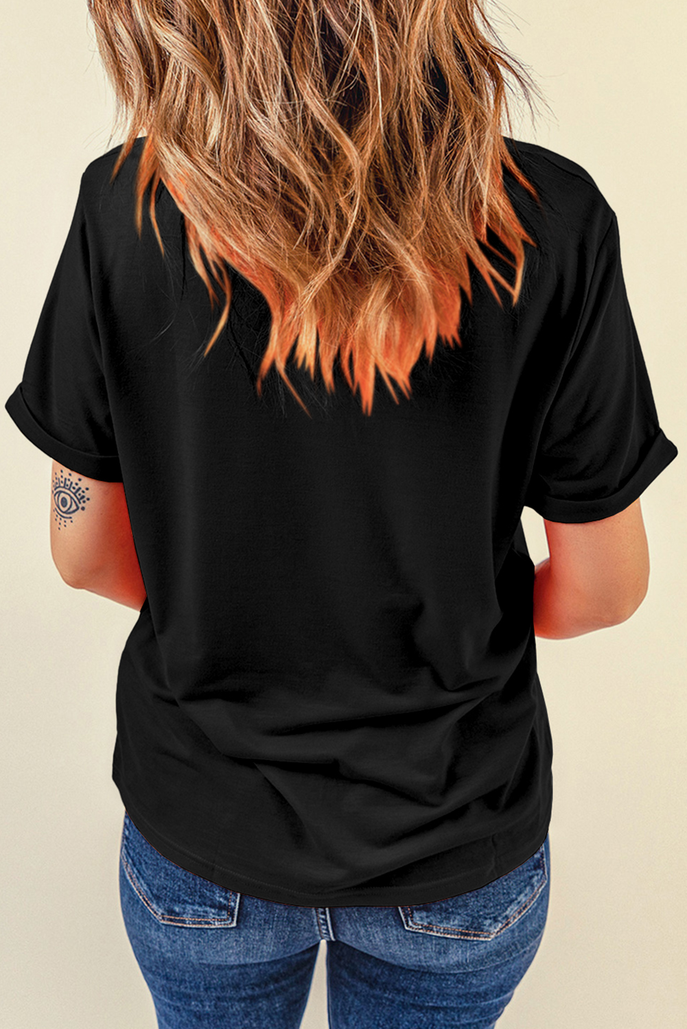 Black July 4th Cute Flower Bow USA Letter Graphic Tee - loveforevers