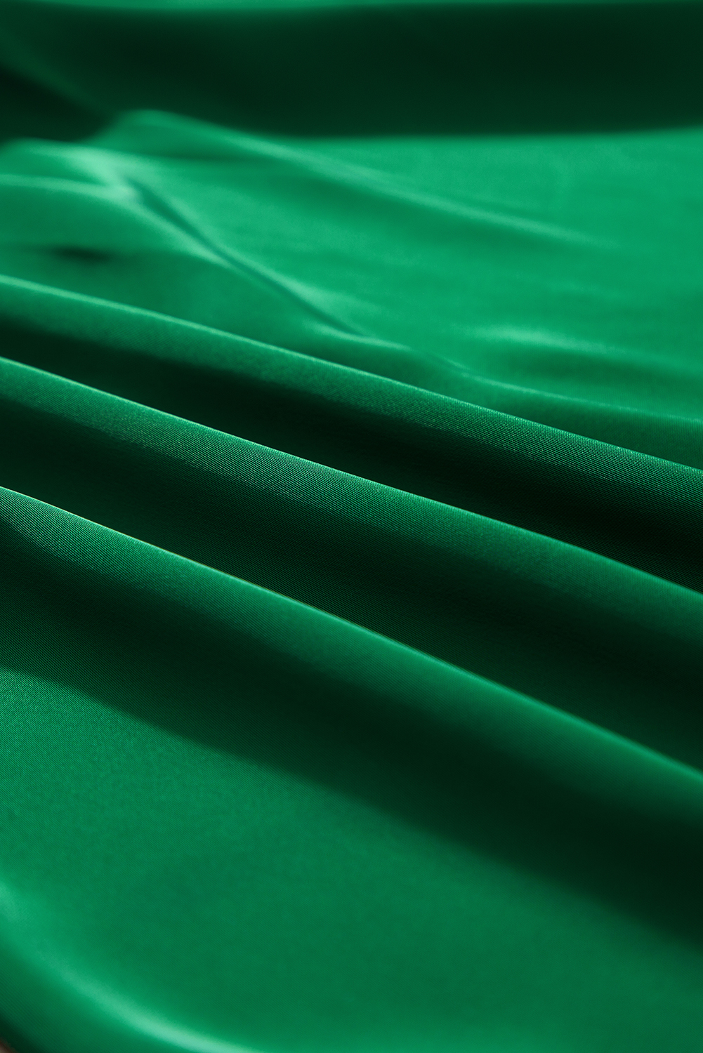 Bright Green Pleated Mock Neck Frilled Trim Sleeveless Top - loveforevers