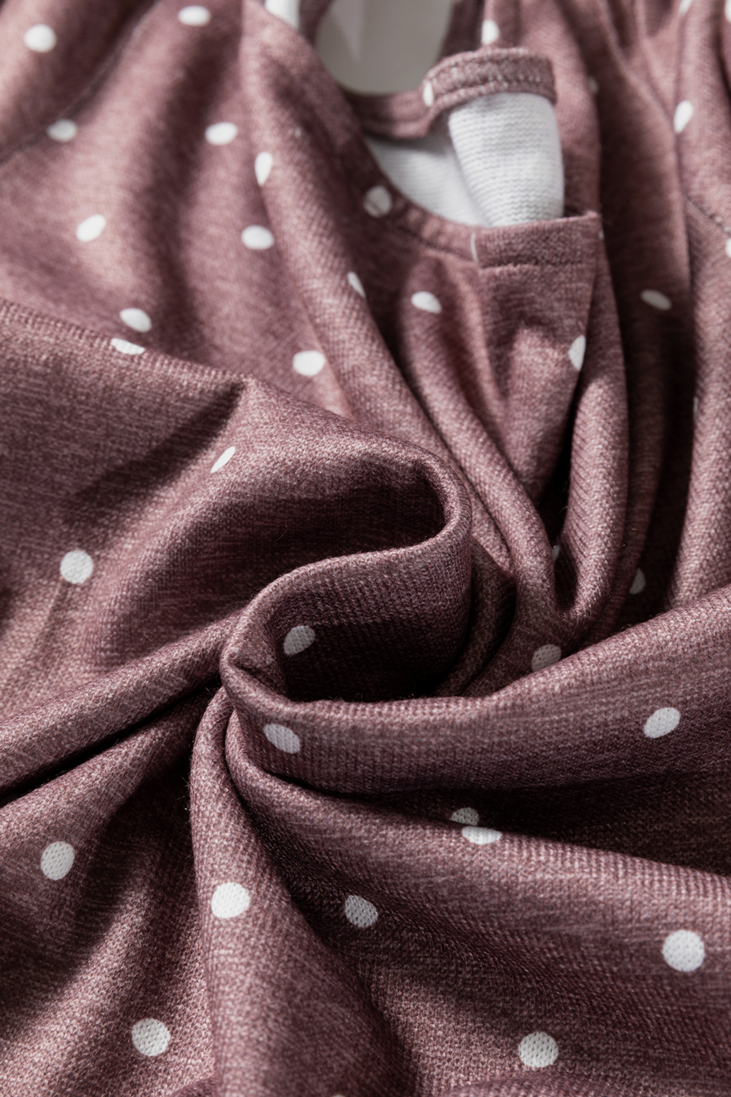 Jet Stream Polka Dot Boat Neck Knit Long Sleeve T Shirt - loveforevers