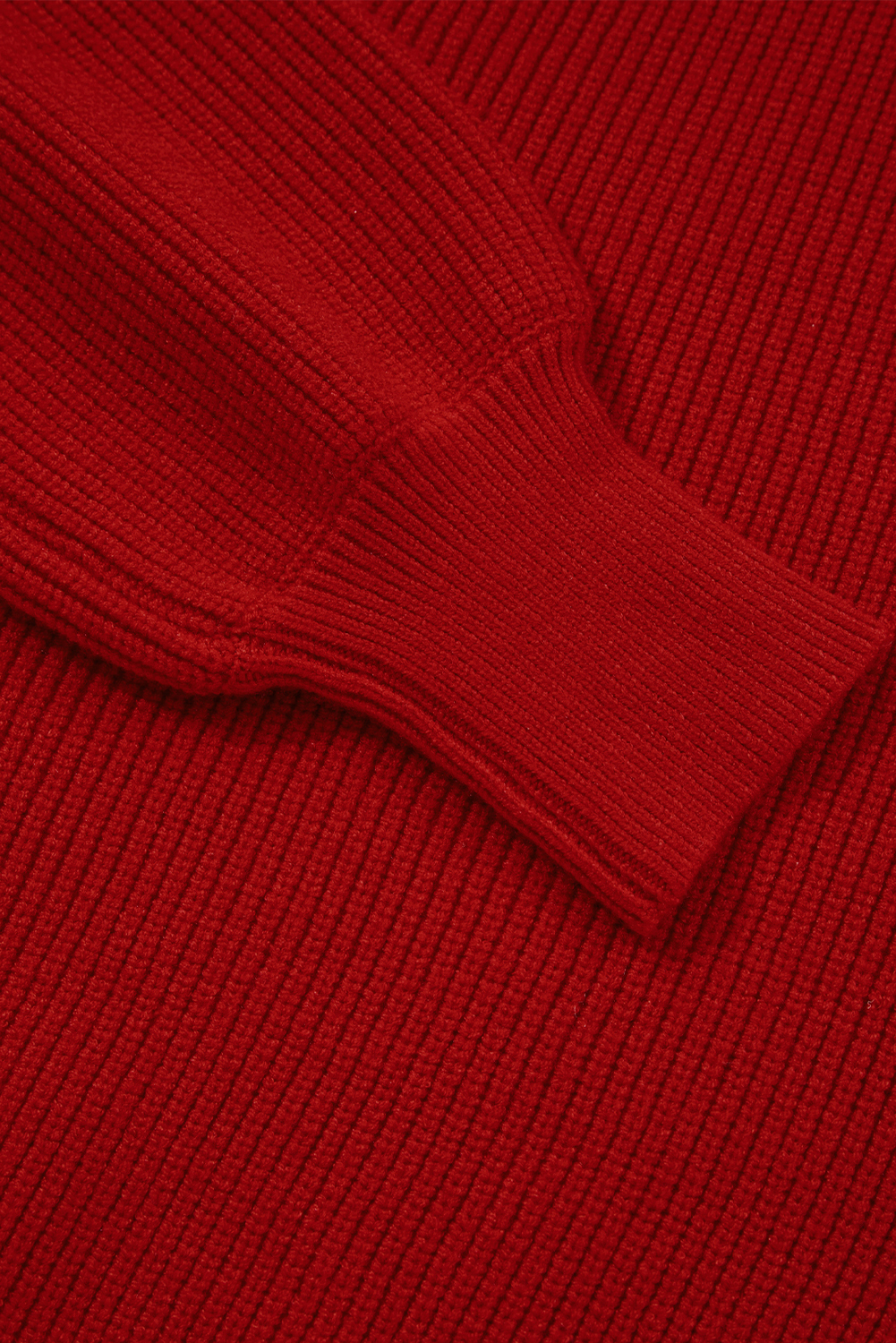 Racing Red Lantern Sleeve V Neck Knot Back Sweater - loveforevers
