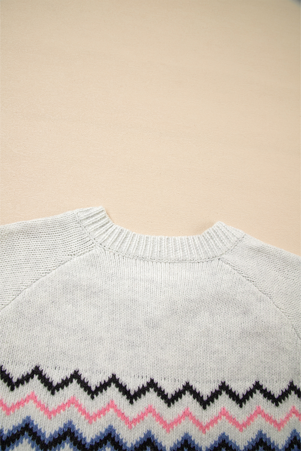 Pink Stripe Geometric Button Up Sweater Cardigan - loveforevers