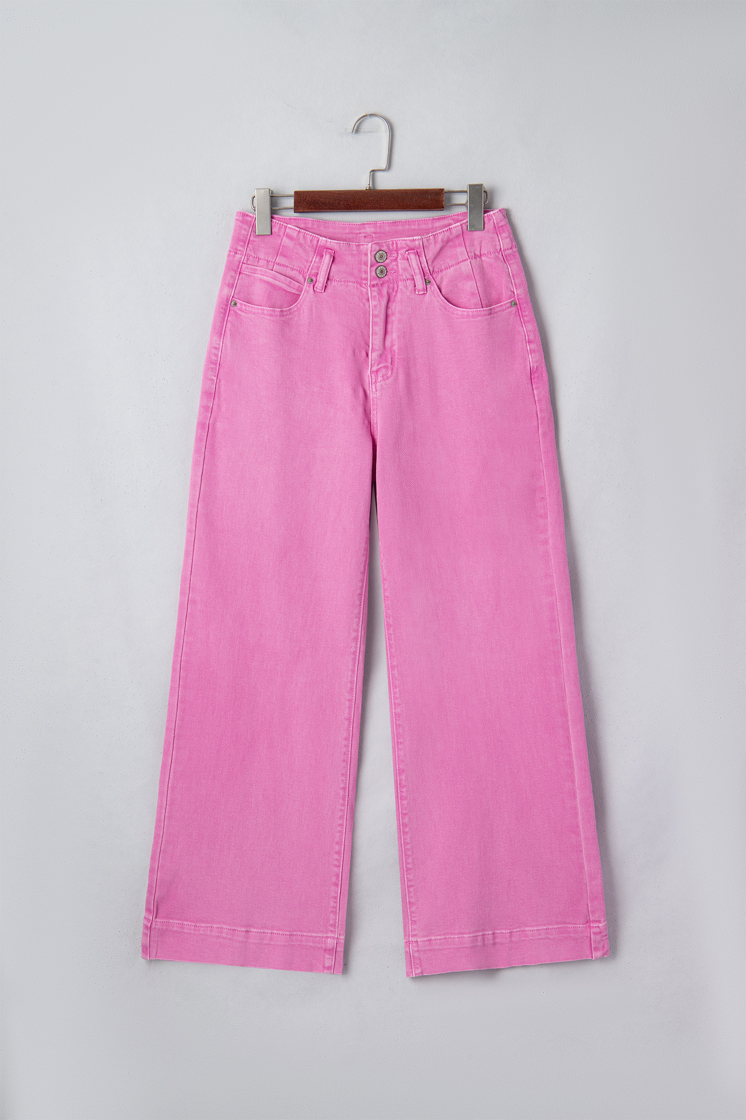 Bonbon 2-Button High Waist Flared Bottom Jeans - loveforevers