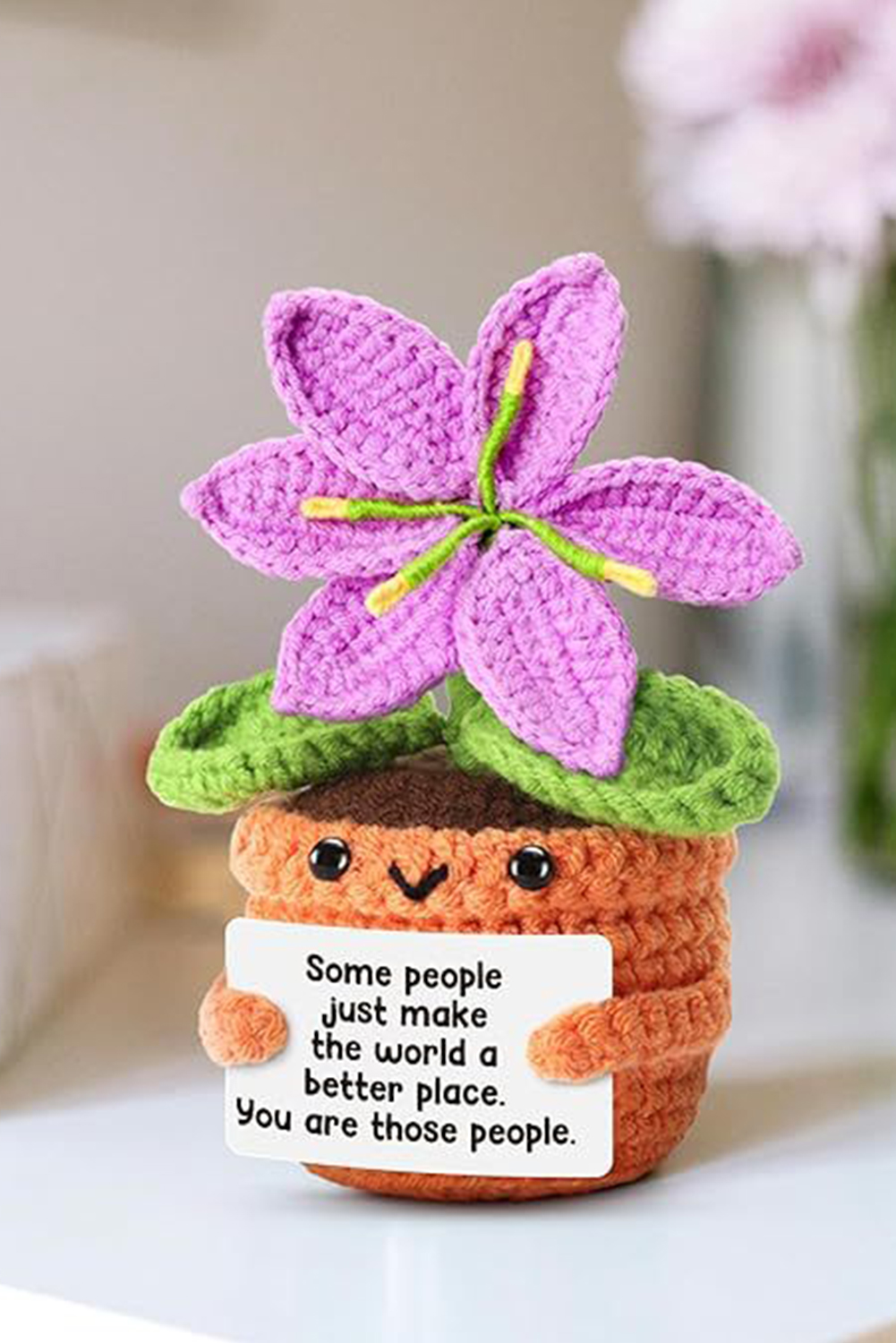 Orchid Bouquet Handmade Crochet Flower Pot Home Decoration - loveforevers