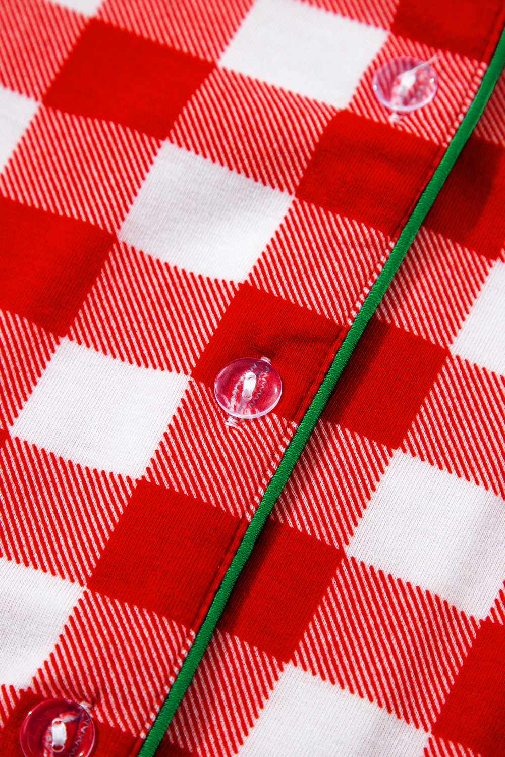 Fiery Red Christmas Plaid Print Shirt and Pants Pajama Set - loveforevers
