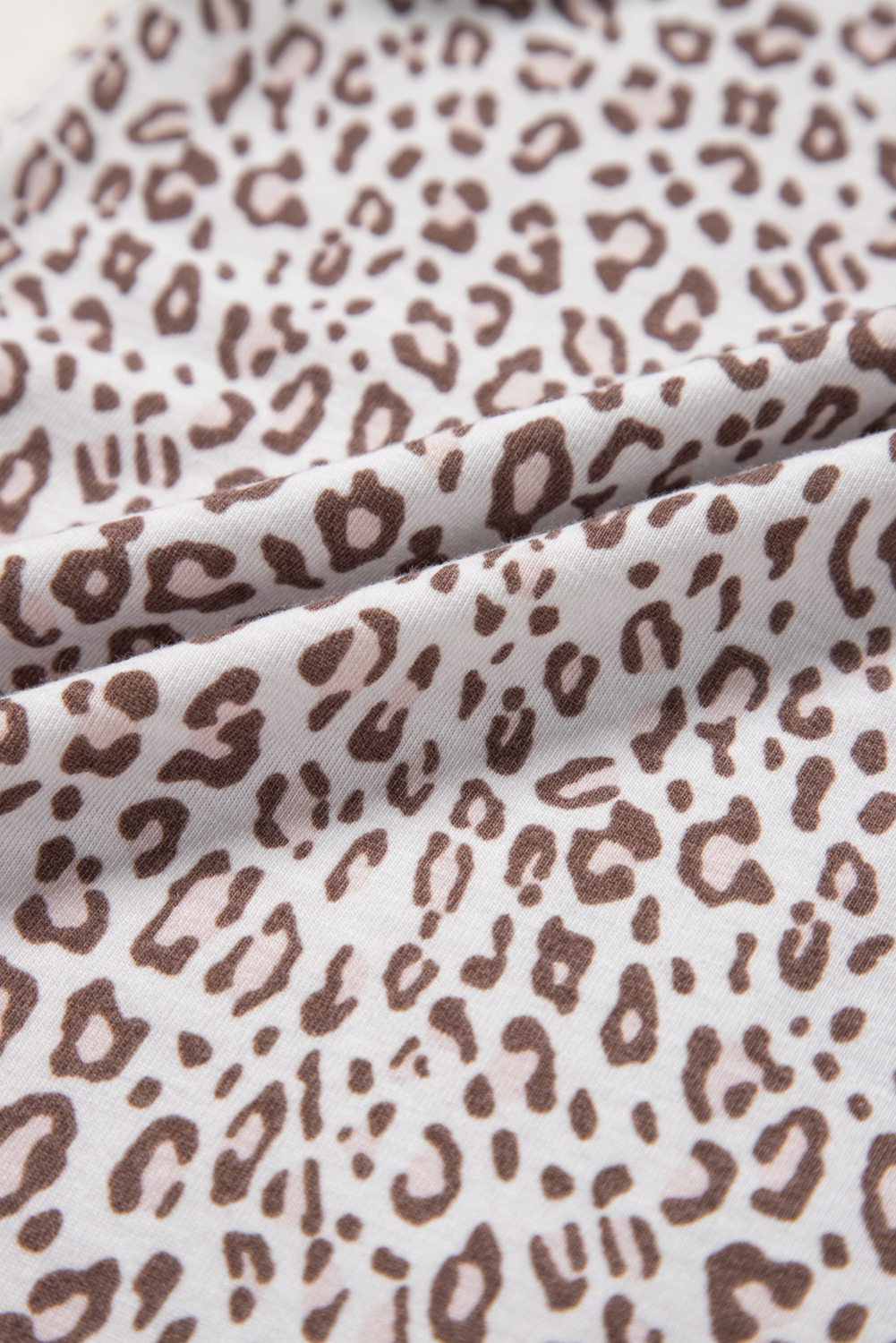 White Leopard Print Long Sleeve and Pants Pajamas Set - loveforevers