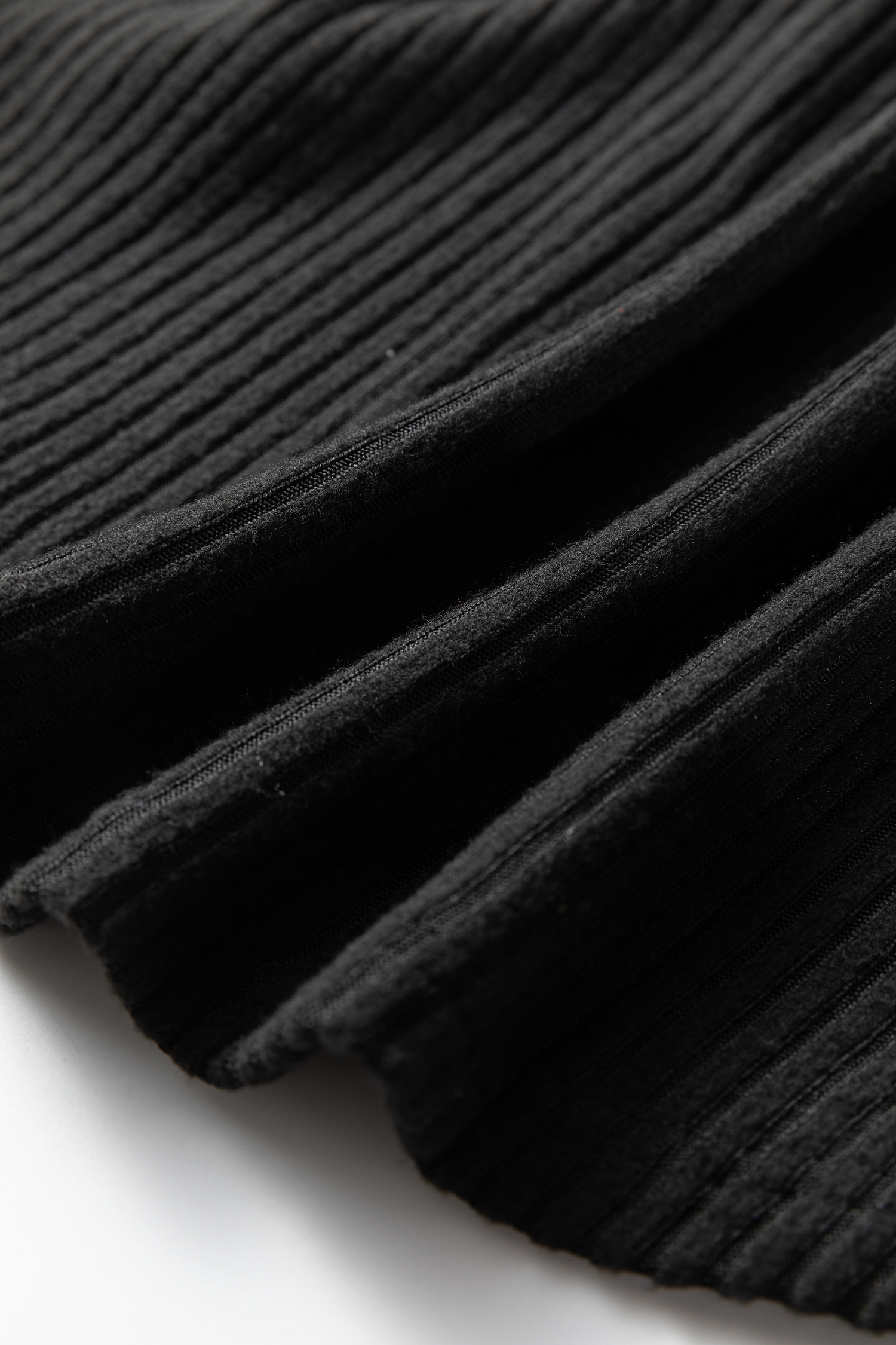 Black Ribbed Notched Neck Knit Long Sleeve Leggings Two Pieces Lounge Set - loveforevers