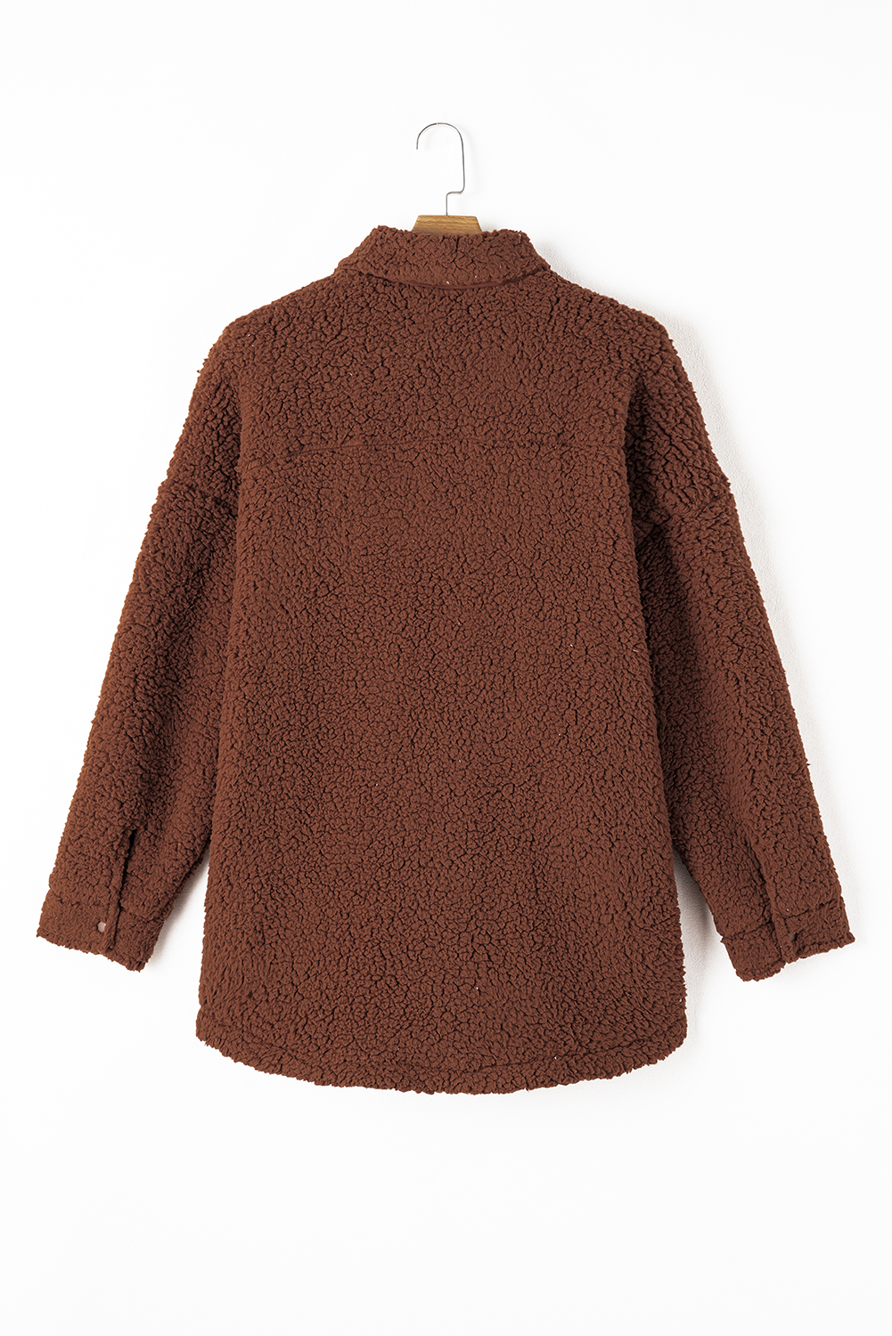 Red Clay Faux Shearling Teddy Bear Jacket - loveforevers