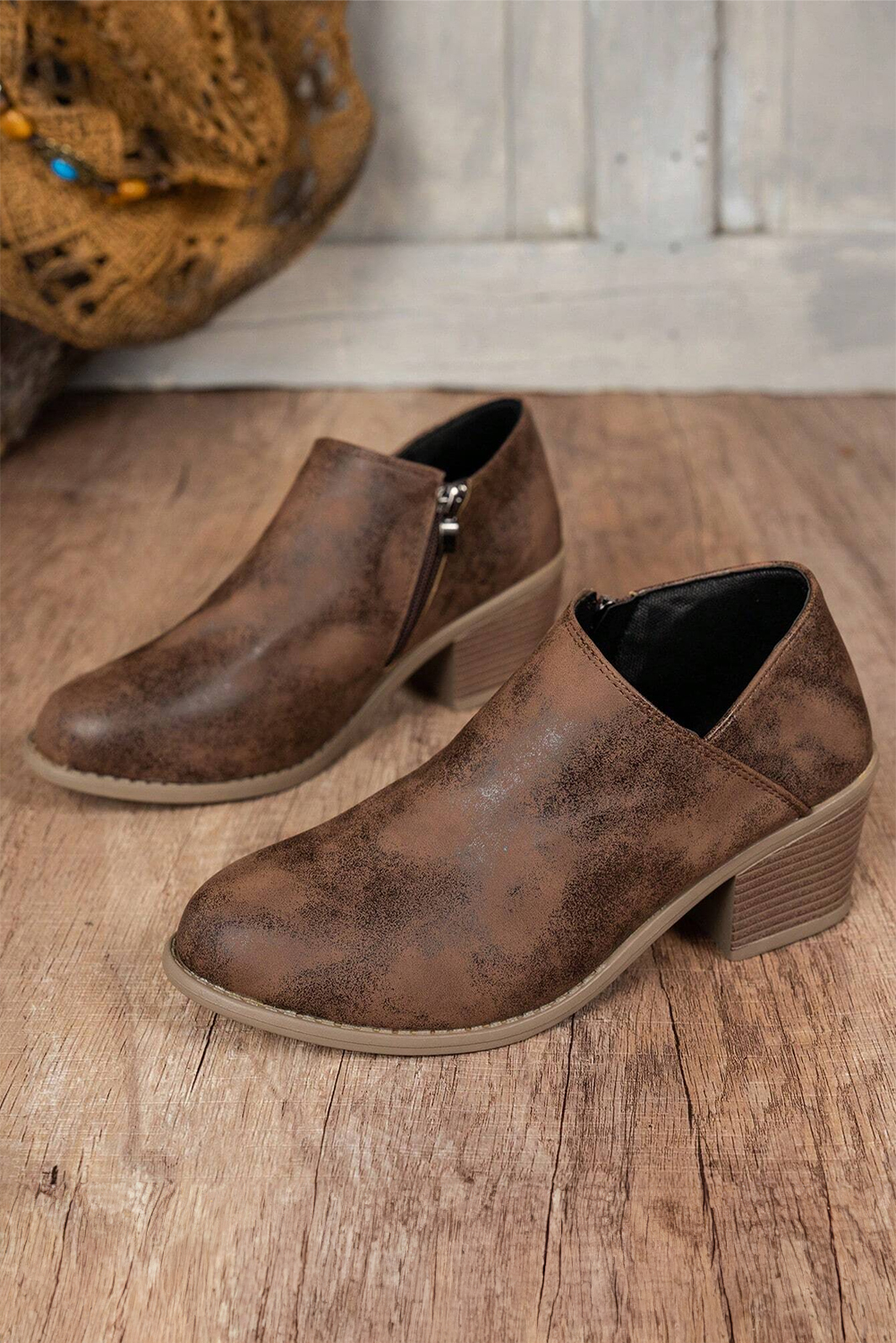 Philippine Gray Tulip Opening Suede Ankle Boots - loveforevers