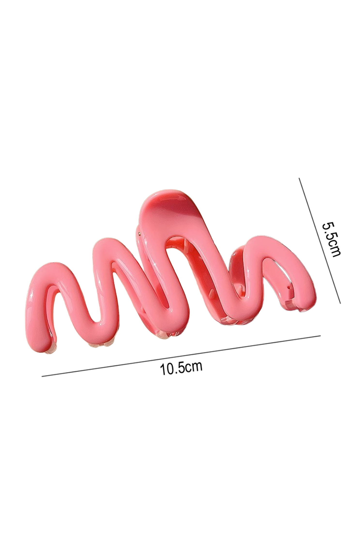 Pink Chunky Waves Acrylic Hair Claw Clip - loveforevers