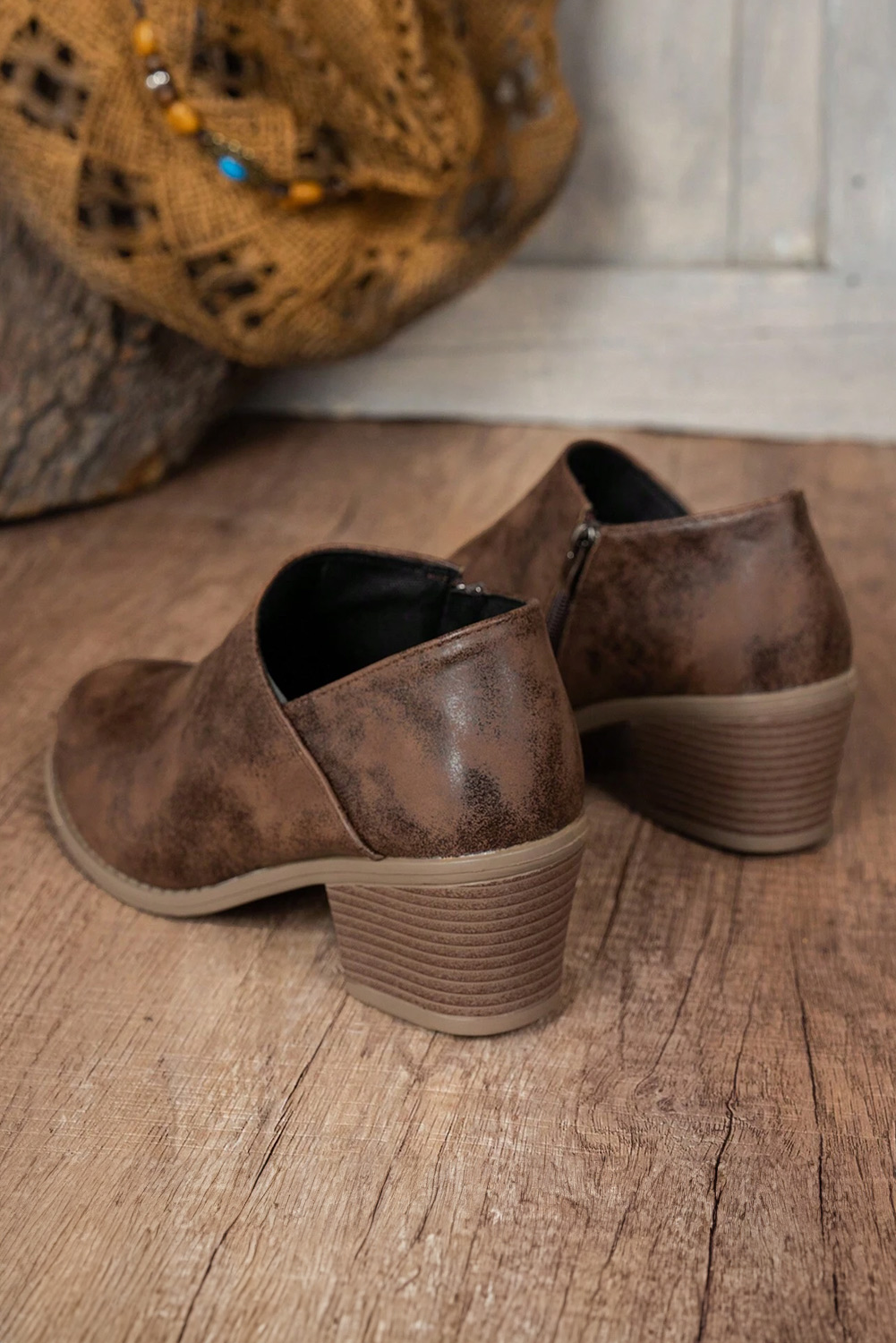 Philippine Gray Tulip Opening Suede Ankle Boots - loveforevers