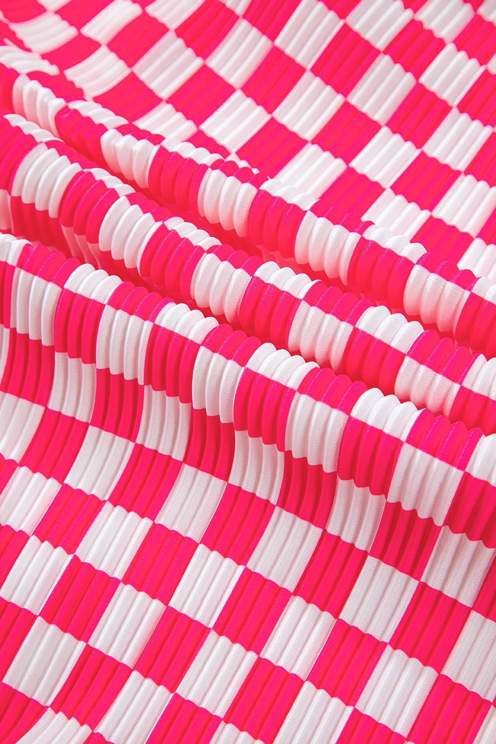 Pink Checkered Buttoned Shirt and High Waist Pants Pajama Set - loveforevers