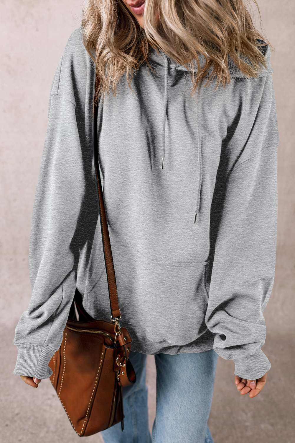 Valerian Fleece Lined Kangaroo Pocket Drawstring Chunky Hoodie - loveforevers