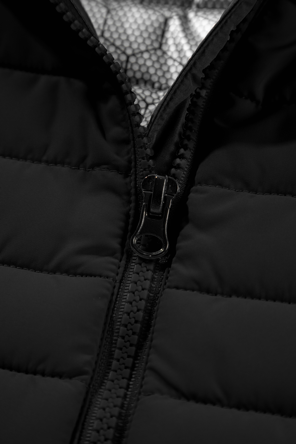 Silvery Plush Collared Quilted Zipped Puffer Vest - loveforevers