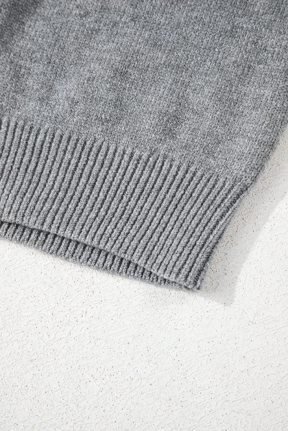 Medium Grey Drawstring Hooded Button Up Drop Shoulder Sweater Cardigan - loveforevers