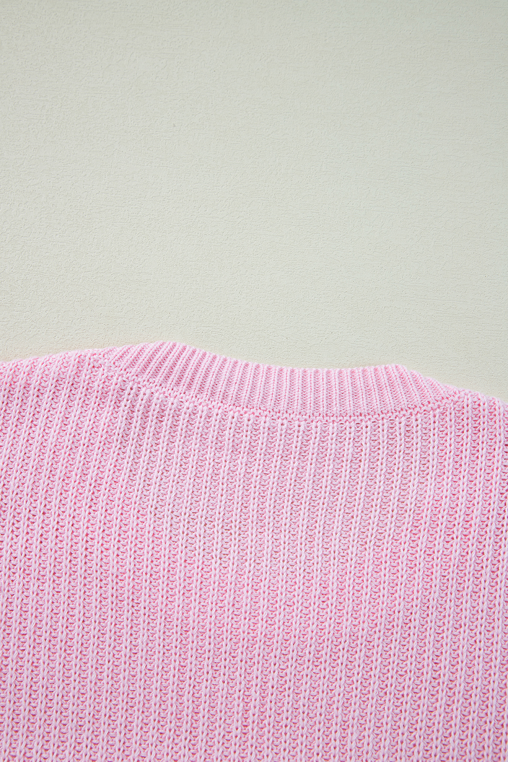 Pink Merry & Bright Pop Up Letter Waffle Knit Sweater - loveforevers