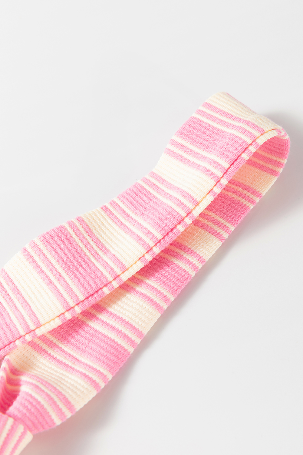 Pink Stripe Knotted Strap Patched Pocket Romper - loveforevers