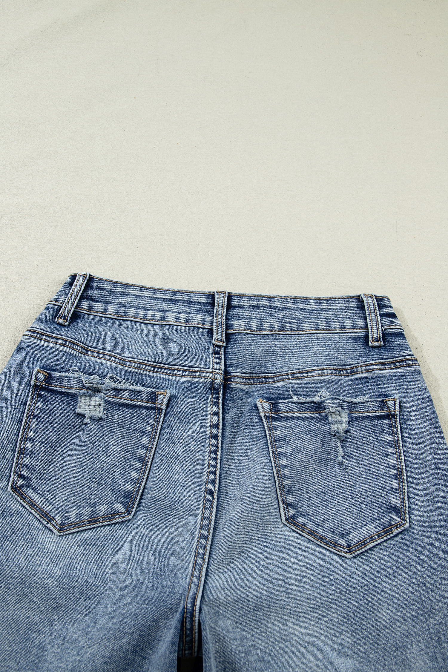 Ashleigh Blue Cuffed Straight Loose Jeans - loveforevers